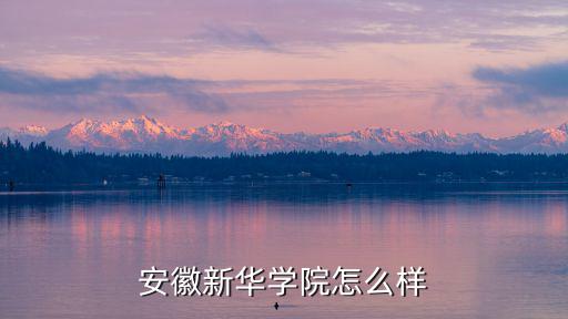 安徽新華學院怎么樣