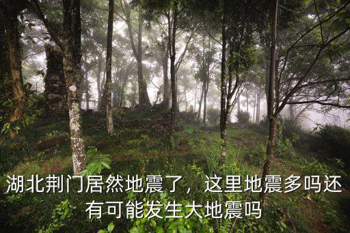湖北荊門居然地震了，這里地震多嗎還有可能發生大地震嗎