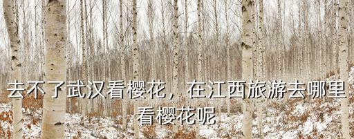 去不了武漢看櫻花，在江西旅游去哪里看櫻花呢