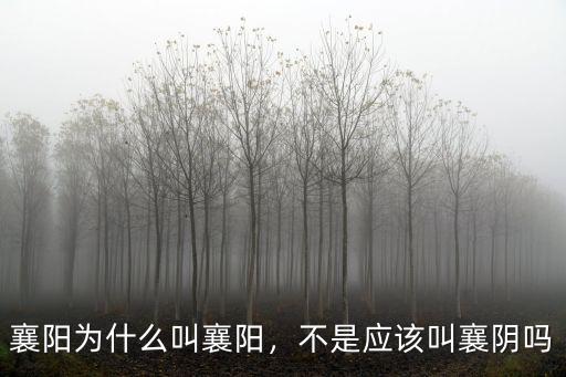 襄陽(yáng)為什么叫襄陽(yáng)，不是應(yīng)該叫襄陰嗎