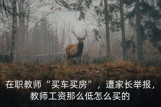 在職教師“買車買房”，遭家長舉報，教師工資那么低怎么買的