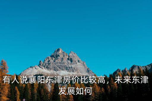 有人說襄陽東津房價比較高，未來東津發展如何