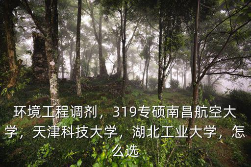 環境工程調劑，319專碩南昌航空大學，天津科技大學，湖北工業大學，怎么選