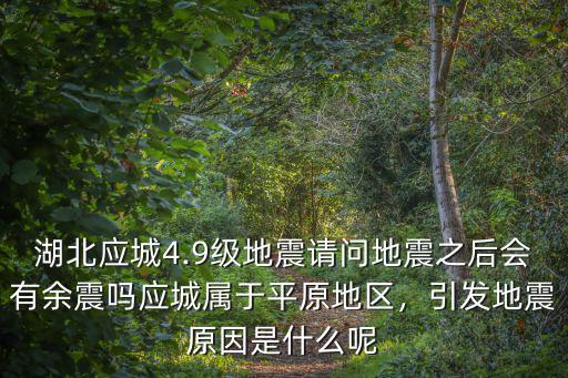 湖北應城4.9級地震請問地震之后會有余震嗎應城屬于平原地區，引發地震原因是什么呢