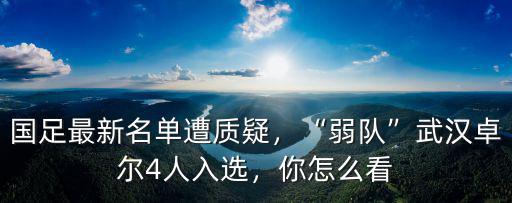 國(guó)足最新名單遭質(zhì)疑，“弱隊(duì)”武漢卓爾4人入選，你怎么看
