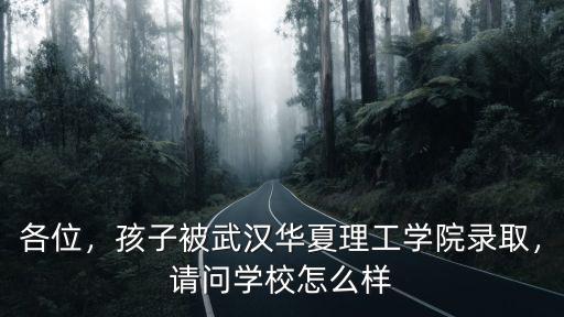 各位，孩子被武漢華夏理工學院錄取，請問學校怎么樣