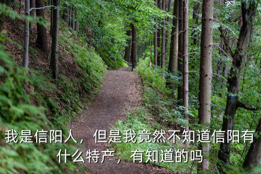我是信陽人，但是我竟然不知道信陽有什么特產，有知道的嗎