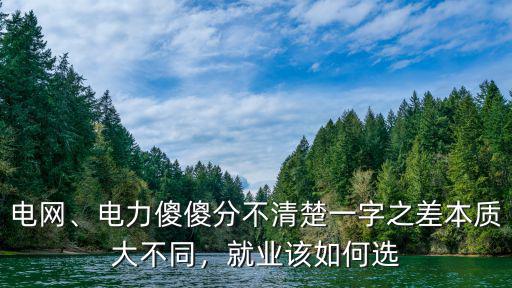 電網、電力傻傻分不清楚一字之差本質大不同，就業該如何選