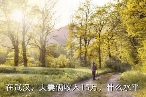 在武漢，夫妻倆收入15萬，什么水平