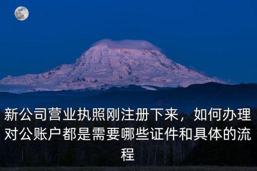 新公司營業(yè)執(zhí)照剛注冊下來，如何辦理對公賬戶都是需要哪些證件和具體的流程