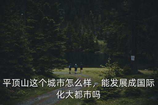 平頂山這個(gè)城市怎么樣，能發(fā)展成國(guó)際化大都市嗎