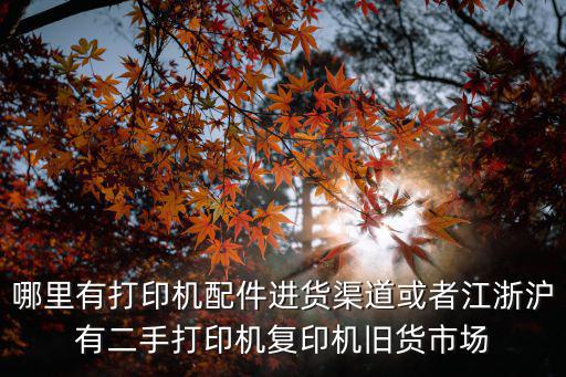 哪里有打印機配件進貨渠道或者江浙滬有二手打印機復印機舊貨市場