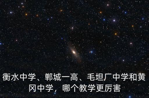 衡水中學、鄲城一高、毛坦廠中學和黃岡中學，哪個教學更厲害