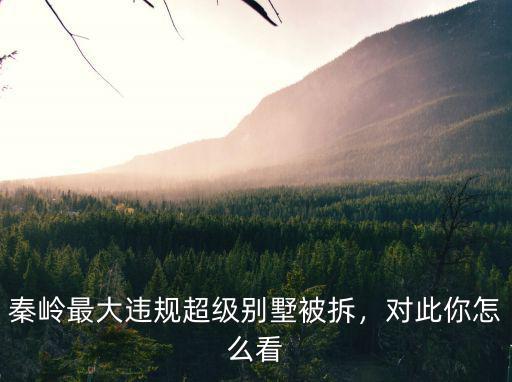 秦嶺最大違規超級別墅被拆，對此你怎么看