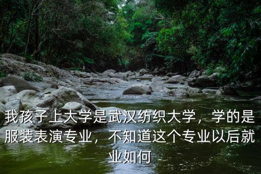 我孩子上大學是武漢紡織大學，學的是服裝表演專業，不知道這個專業以后就業如何
