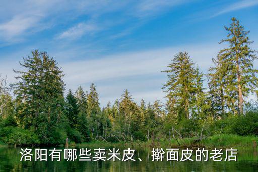 洛陽有哪些賣米皮、搟面皮的老店