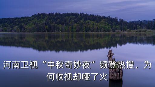 中秋河南衛(wèi)視收視怎么樣,河南衛(wèi)視中秋奇妙夜頻登熱搜