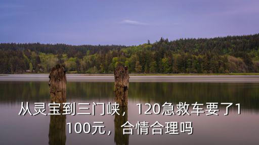從靈寶到三門峽，120急救車要了1100元，合情合理嗎