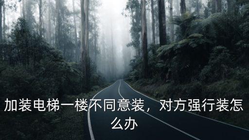 加裝電梯一樓不同意裝，對方強行裝怎么辦