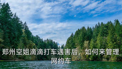 鄭州空姐滴滴打車遇害后，如何來管理網約車