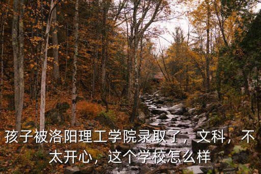 孩子被洛陽(yáng)理工學(xué)院錄取了，文科，不太開(kāi)心，這個(gè)學(xué)校怎么樣