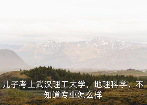 兒子考上武漢理工大學(xué)，地理科學(xué)，不知道專業(yè)怎么樣