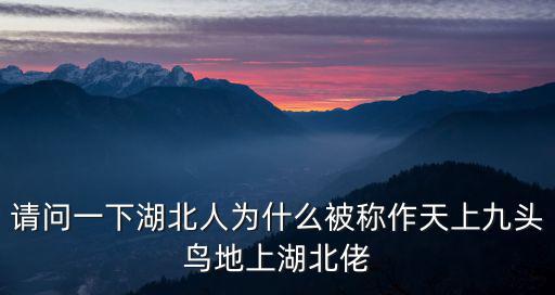 湖北人九頭鳥(niǎo)湖南人怎么說(shuō),湖北人為什么被稱為九頭鳥(niǎo)