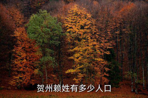 賀州賴姓有多少人口