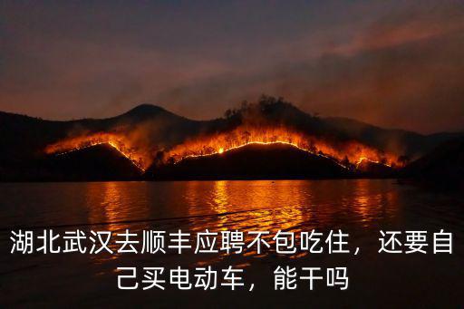 湖北武漢去順豐應聘不包吃住，還要自己買電動車，能干嗎