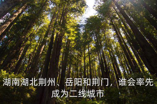 湖南湖北荊州、岳陽和荊門，誰會率先成為二線城市