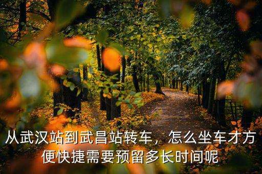 從武漢站到武昌站轉車，怎么坐車才方便快捷需要預留多長時間呢