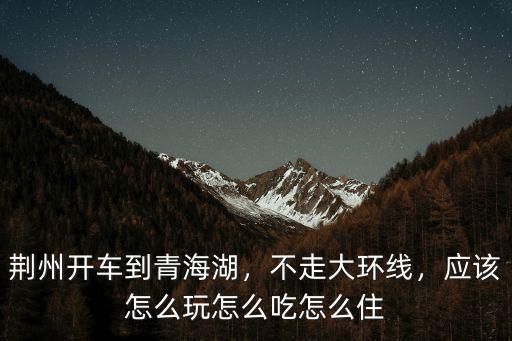 荊州到枝江同心花海怎么自駕,荊州開車到青海湖