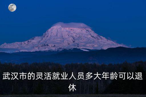 武漢市的靈活就業人員多大年齡可以退休