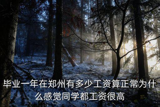 2019年大家在鄭州拿多少工資,第一份工資多少
