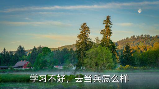 學習不好，去當兵怎么樣