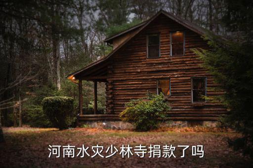 河南水災少林寺捐款了嗎