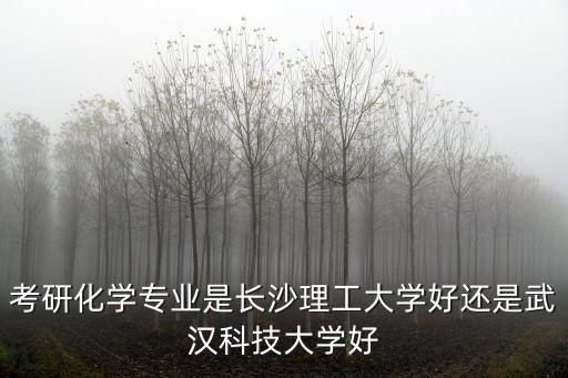 考研化學專業(yè)是長沙理工大學好還是武漢科技大學好