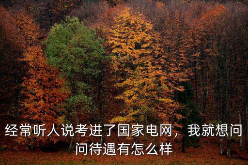 國家電網武漢局待遇怎么樣,經常聽人說考進了國家電網
