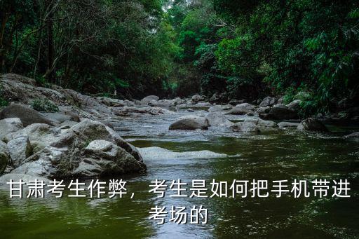 甘肅考生作弊，考生是如何把手機帶進考場的