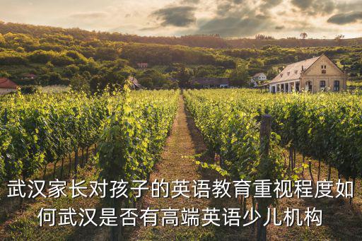 武漢家長對孩子的英語教育重視程度如何武漢是否有高端英語少兒機構
