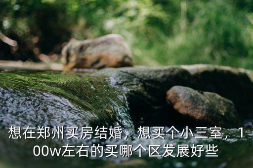 鄭州100萬買哪里的房子,本人想在鄭州買套房子