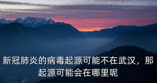 武漢的新型病毒是怎么產(chǎn)生的,新型冠狀病毒是怎么產(chǎn)生的