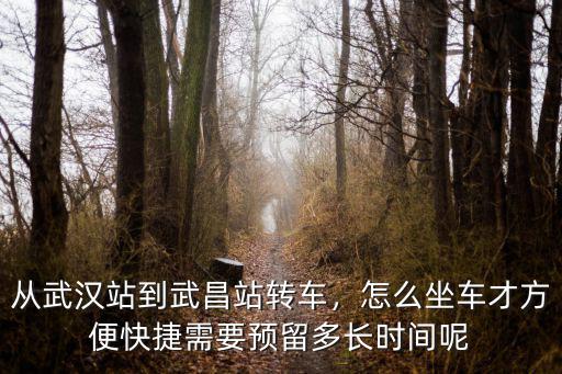 從武漢站到武昌站轉車，怎么坐車才方便快捷需要預留多長時間呢