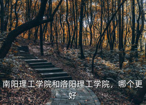 南陽理工學院和洛陽理工學院，哪個更好
