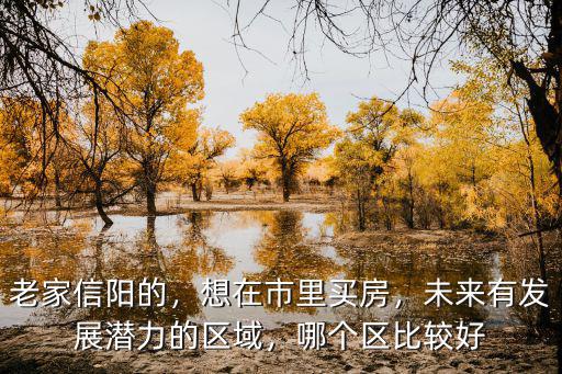 老家信陽的，想在市里買房，未來有發展潛力的區域，哪個區比較好