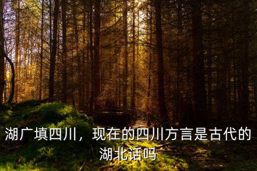 江西填湖北湖北填四川怎么講,為什么說江西填湖廣