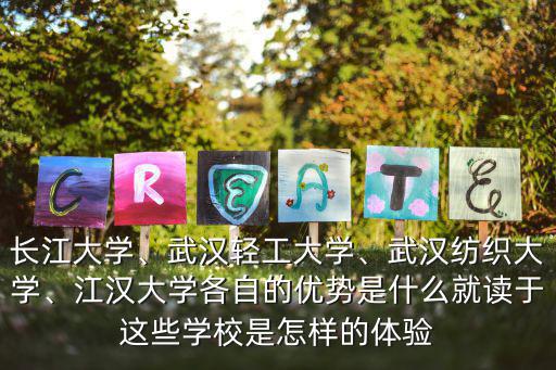 長江大學(xué)、武漢輕工大學(xué)、武漢紡織大學(xué)、江漢大學(xué)各自的優(yōu)勢是什么就讀于這些學(xué)校是怎樣的體驗