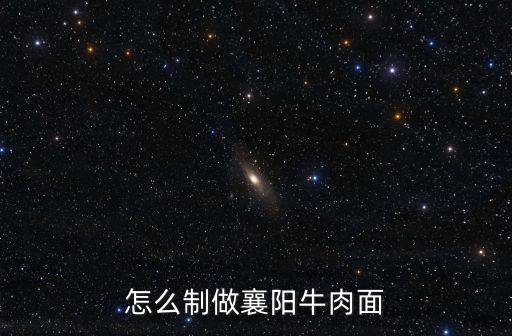 怎么制做襄陽牛肉面
