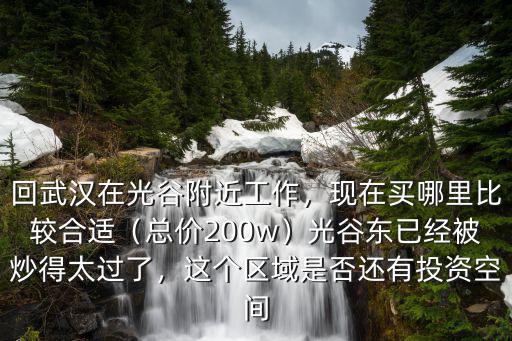 回武漢在光谷附近工作，現在買哪里比較合適（總價200w）光谷東已經被炒得太過了，這個區(qū)域是否還有投資空間