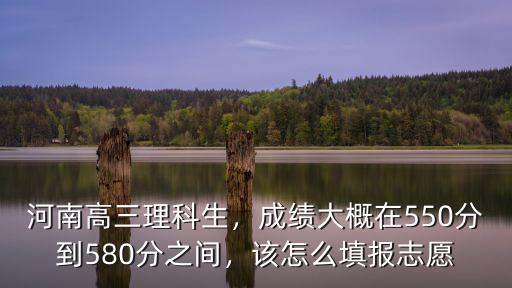河南高三理科生，成績大概在550分到580分之間，該怎么填報志愿